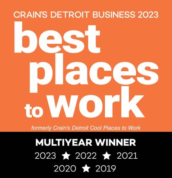 Crain's Detroit Business 2023 Logo for best places to work