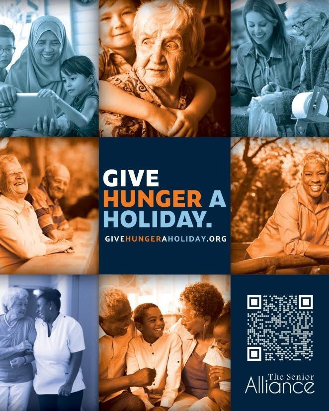 Give hunger a holiday graphic with image collage around it